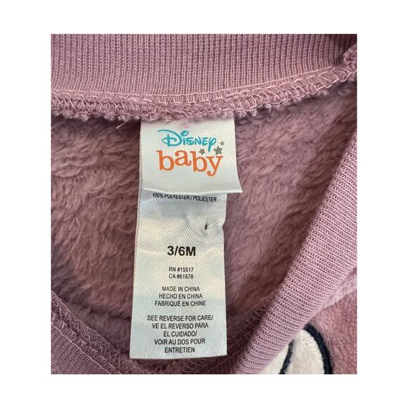 NEW Disney Baby Minnie Mouse Soft Blush Sleeper Onesie + Hat 3-6 mo. - Picture 7 of 8